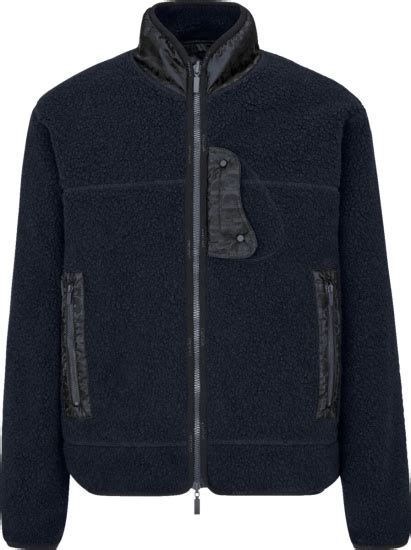 dior shearling zip up fleece sherpa jacket|Dior silhouette jacket.